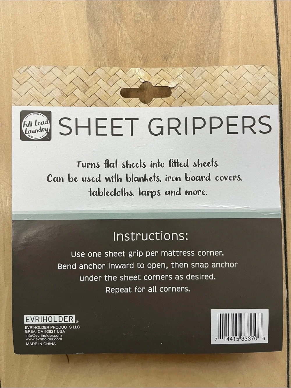 White Sheet Grippers - 4 Pack